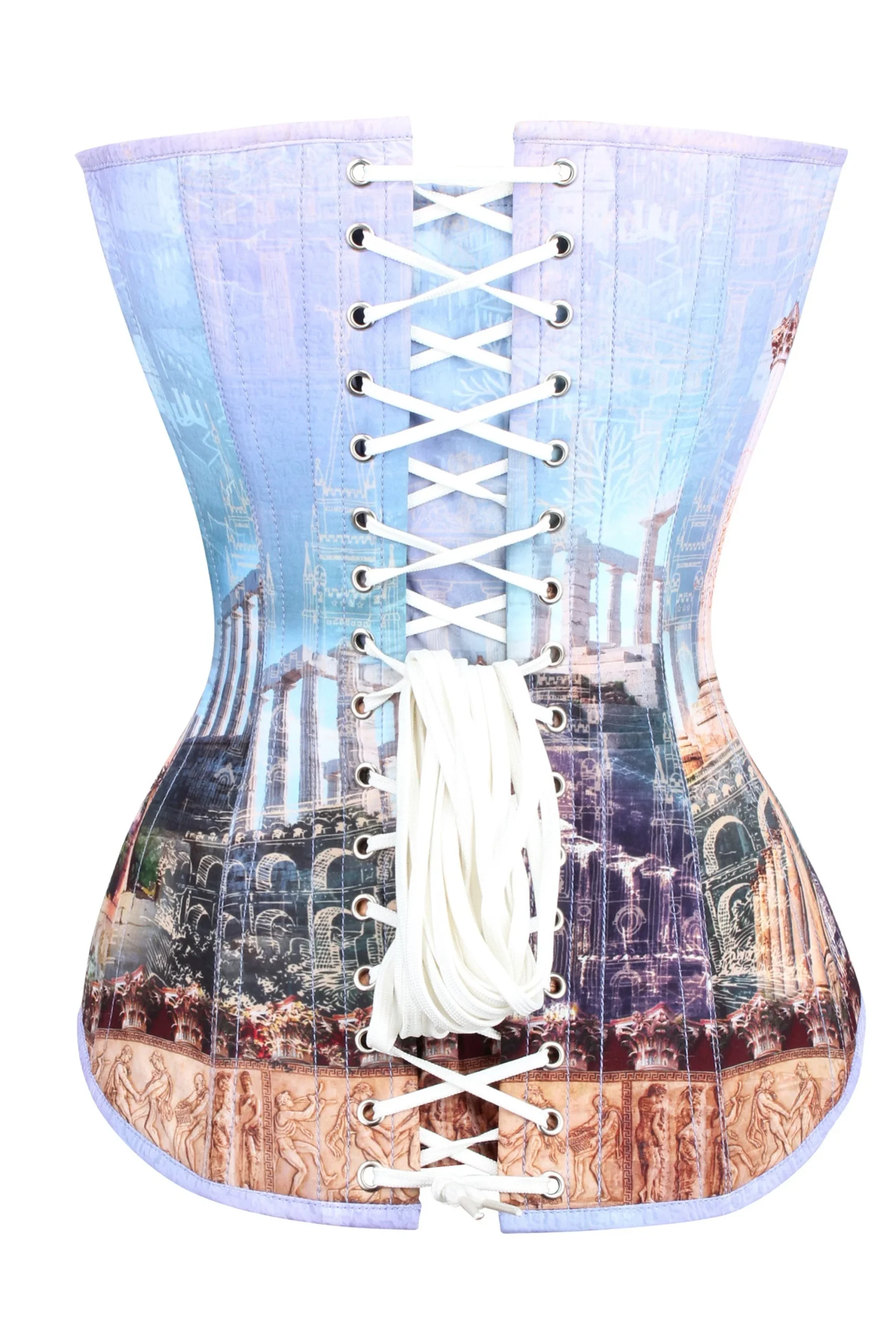 Longline Architectural Print Waist Taming Corset – Image 3