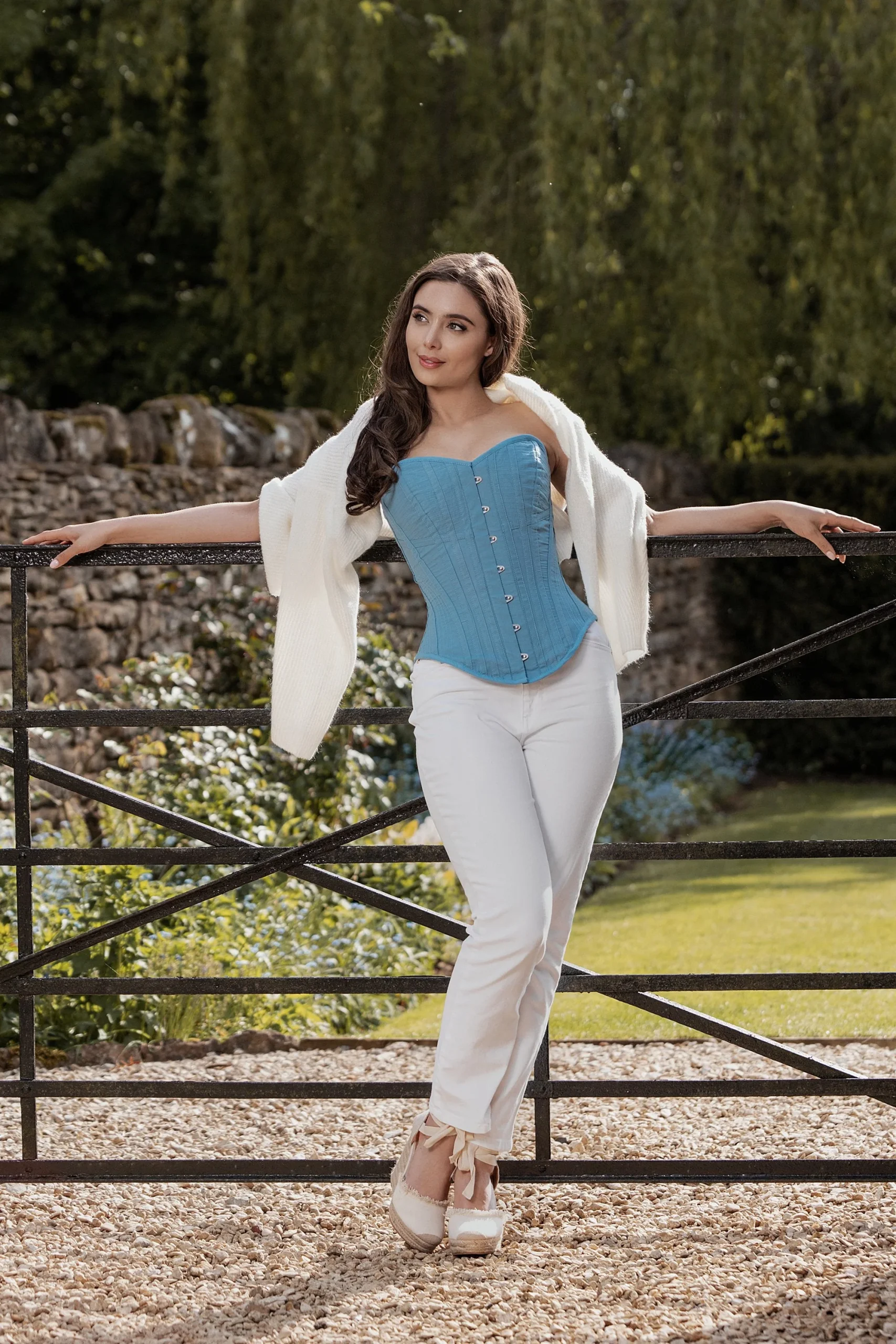 Historically Inspired 1800-1850 Cotton Overbust Corset – Image 5