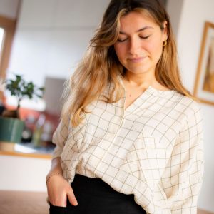 Kit Couture – Blouse Simone double-gaze à motifs