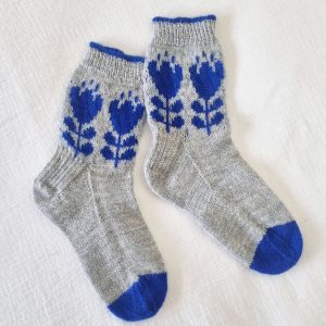 Kit Tricot – Chaussettes jacquard Crocus