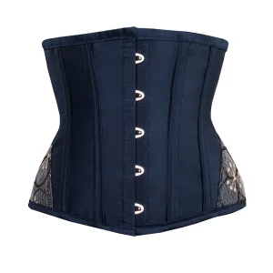 Underbust avec serre-taille chatoyant Bleu nuit