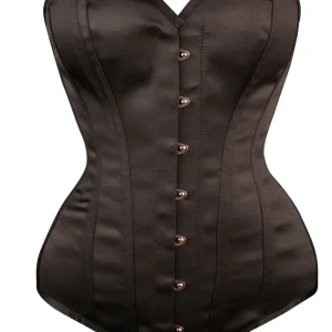 BUSTIER LONGLINE INSTANT SHAPE EN SATIN NOIR
