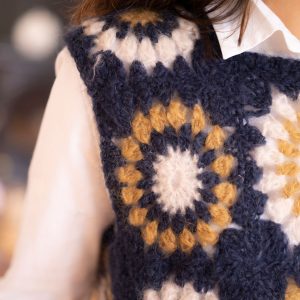 Kit crochet – pull sans manches Douglas multicolore