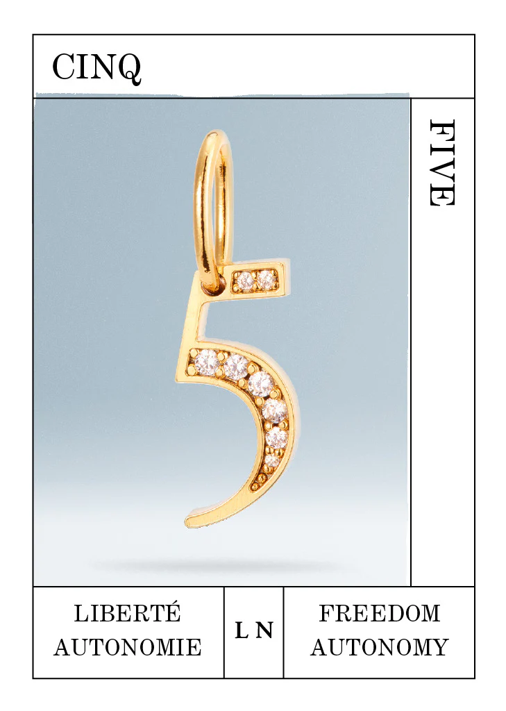 Pendentif chiffre 5, Liberté et Autonomie – Image 2