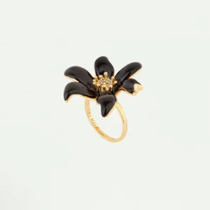 Bague Cocktail Fleur de Lys Noir