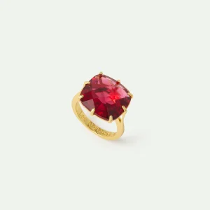 Bague solitaire pierre carrée La Diamantine Rosa Centifolia