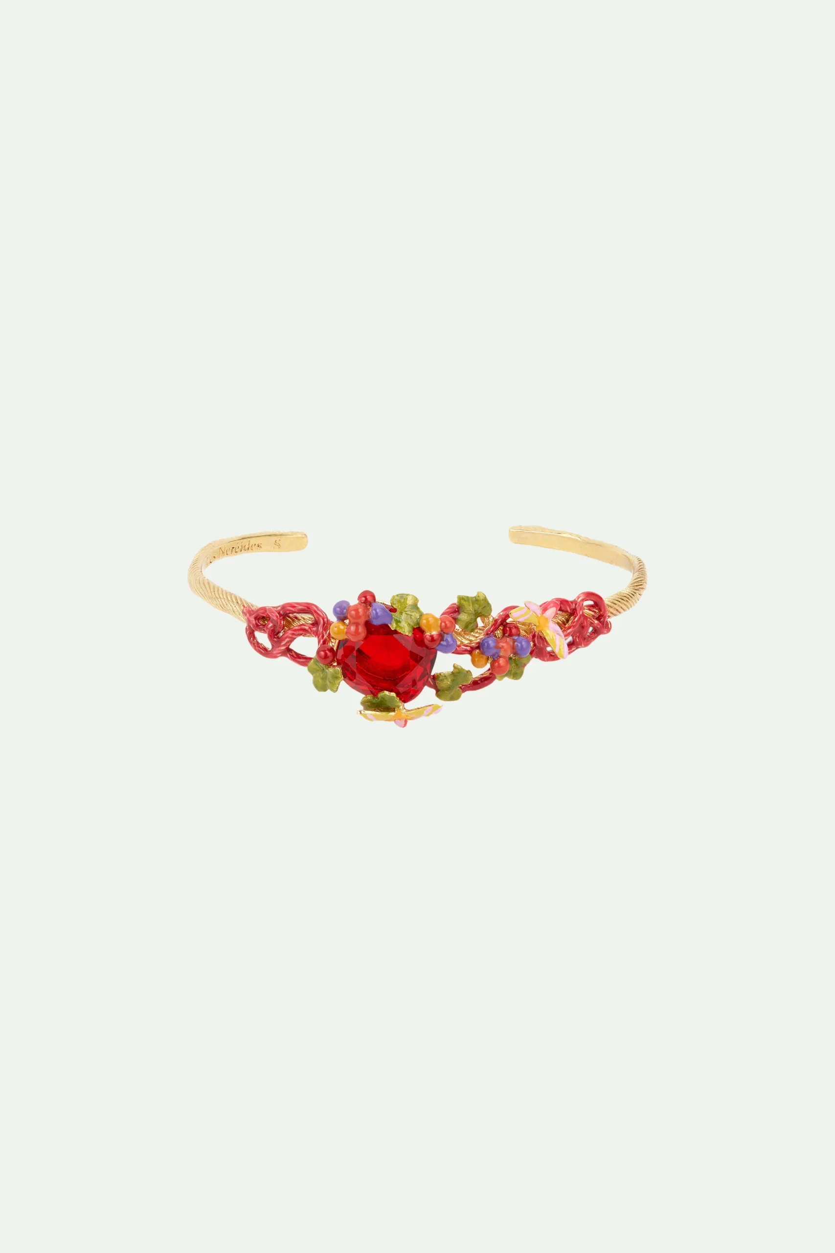 Bracelet Jonc Raisin, Feuille de Vigne et Papillon – Image 2