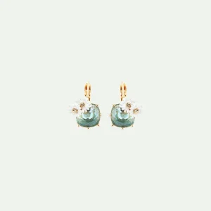 Boucles d'oreilles dormeuses parterre de marguerites