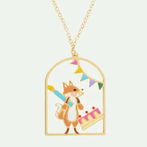 Collier Pendentif Renard, Gâteau et Guirlande