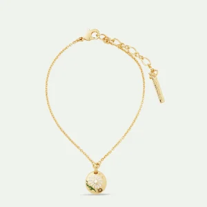 Bracelet fin médaillon marguerite