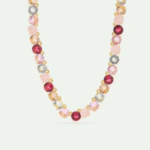 Collier ras de cou pierres rondes La Diamantine Rosa Centifiola
