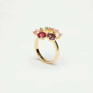 Bague fine 6 pierres la diamantine multicolore