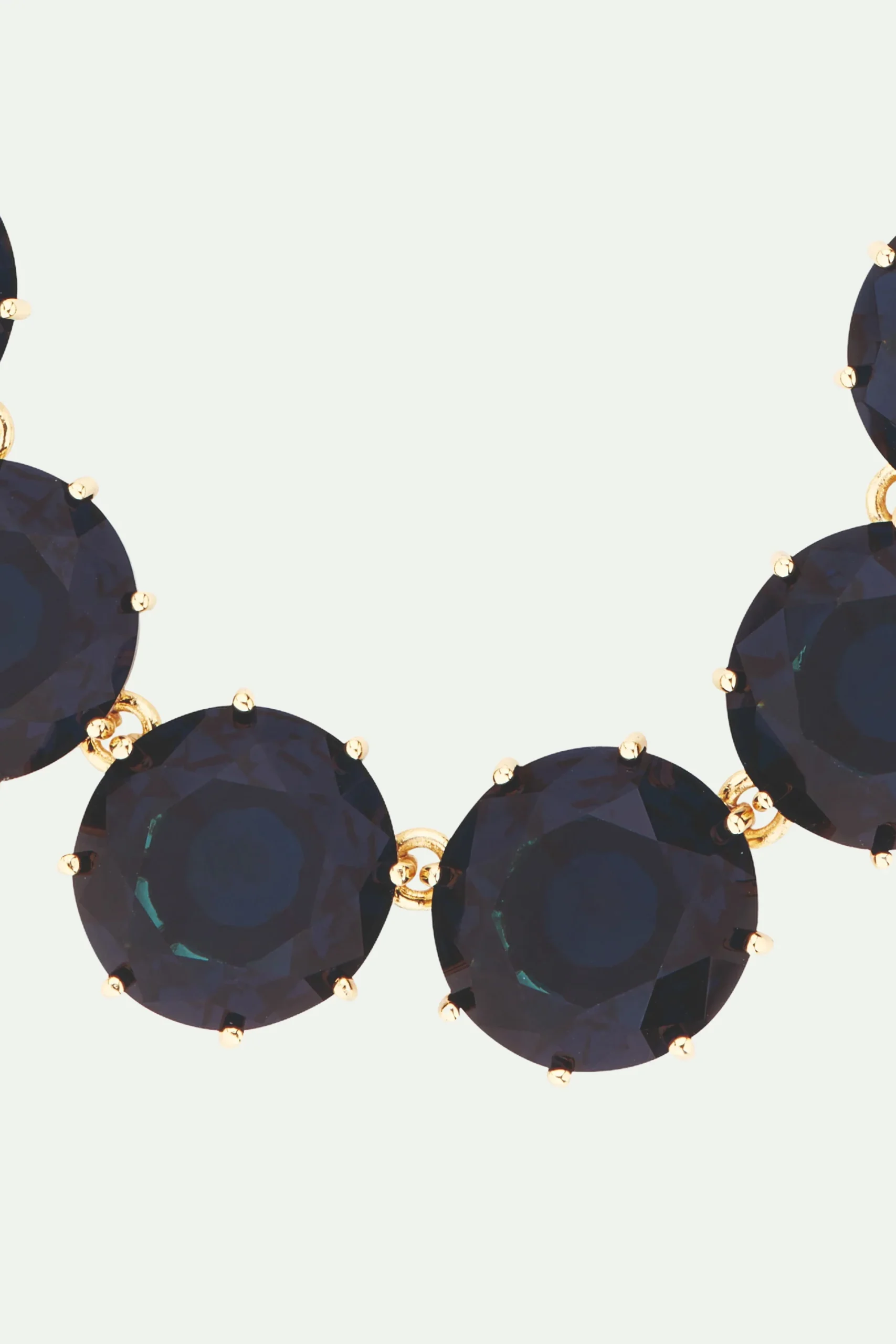 Collier sautoir pierres rondes La Diamantine Bleu Océan – Image 3