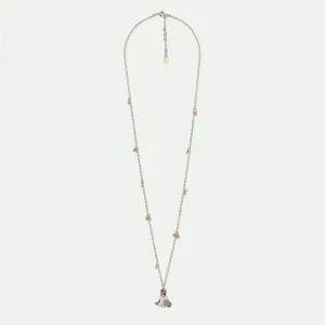 Necklace 70+5cm LES NEREIDES LOVES ANIMALS Dog & blue stone DOG