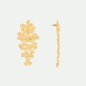 Boucles d'oreilles tiges cascades de trèfles