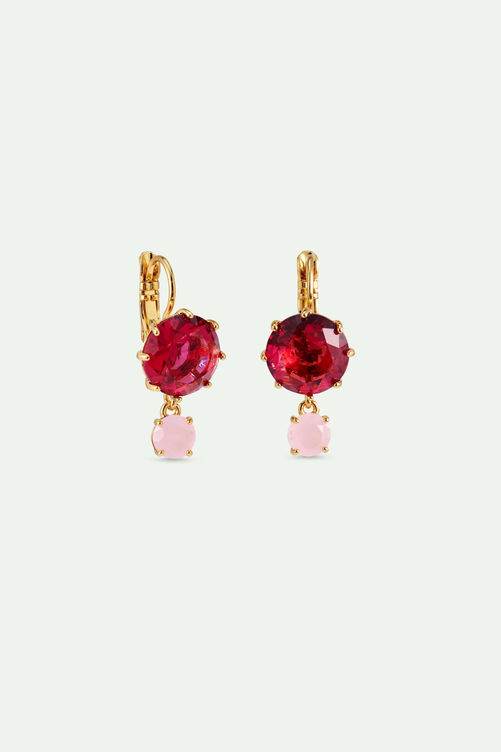 Boucles d'oreilles deux pierres La Diamantine Rosa Centifolia – Image 2