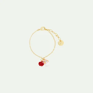 Bracelet fin hamster et coquelicot