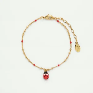 Bracelet pendentif coccinelle