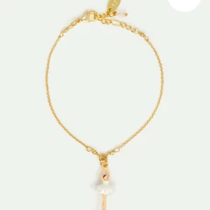 Bracelet fin mini Ballerine en tutu blanc