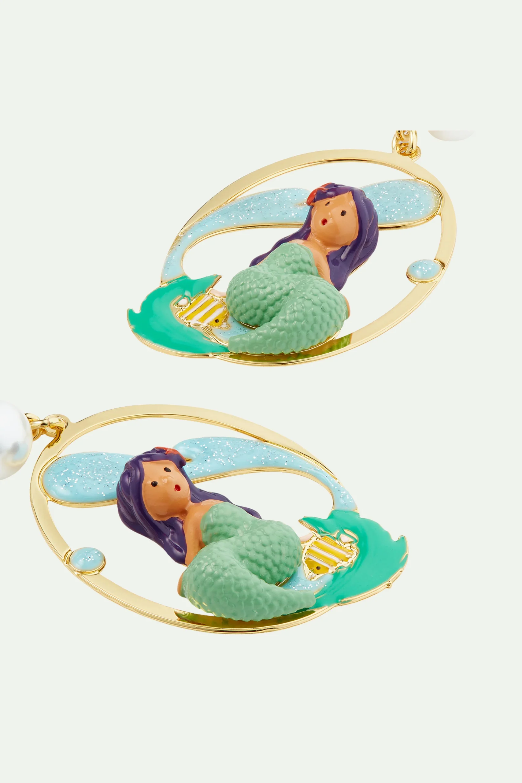 Boucles d'oreilles sirène et vague – Image 4