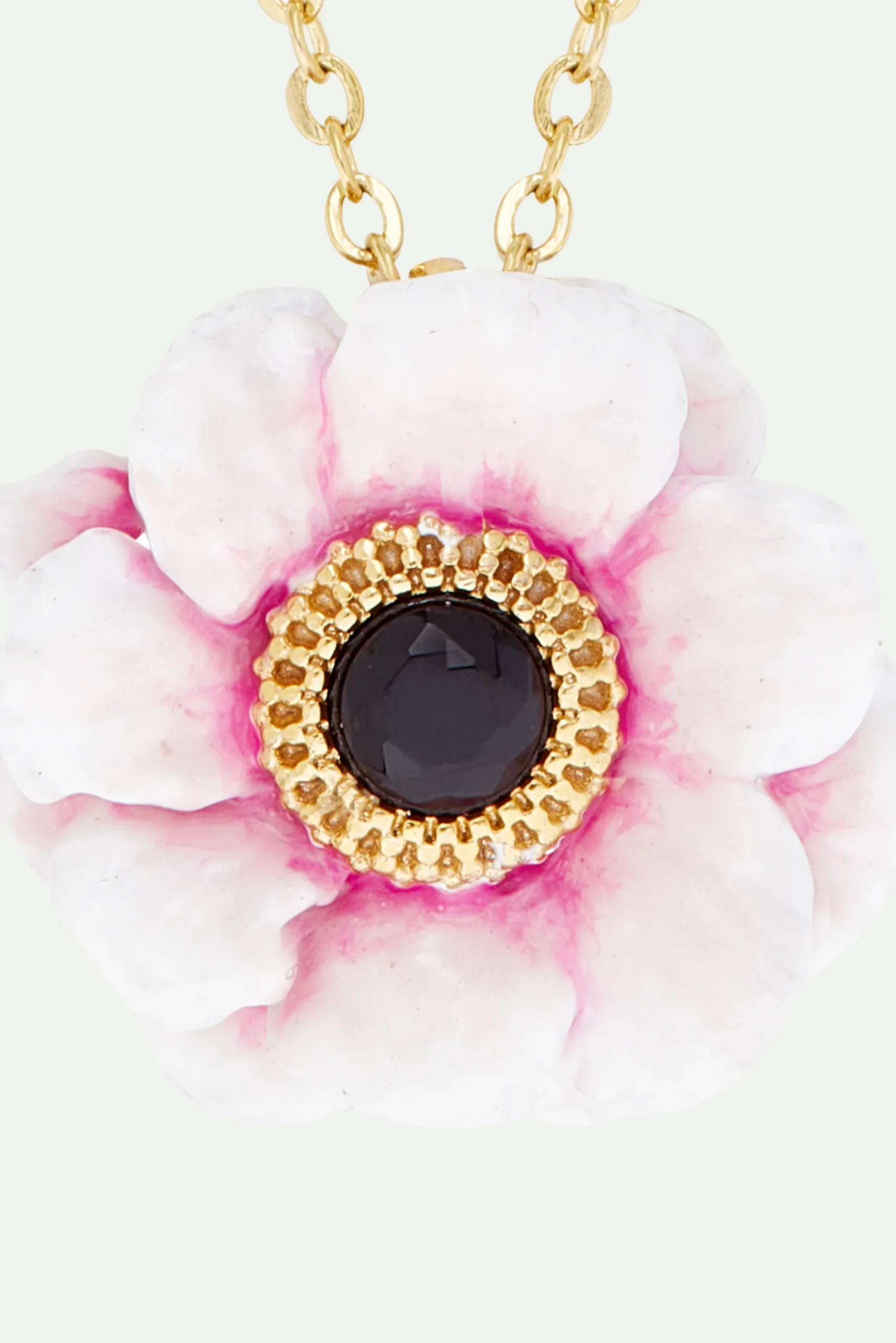 Collier fin pivoine rose – Image 3