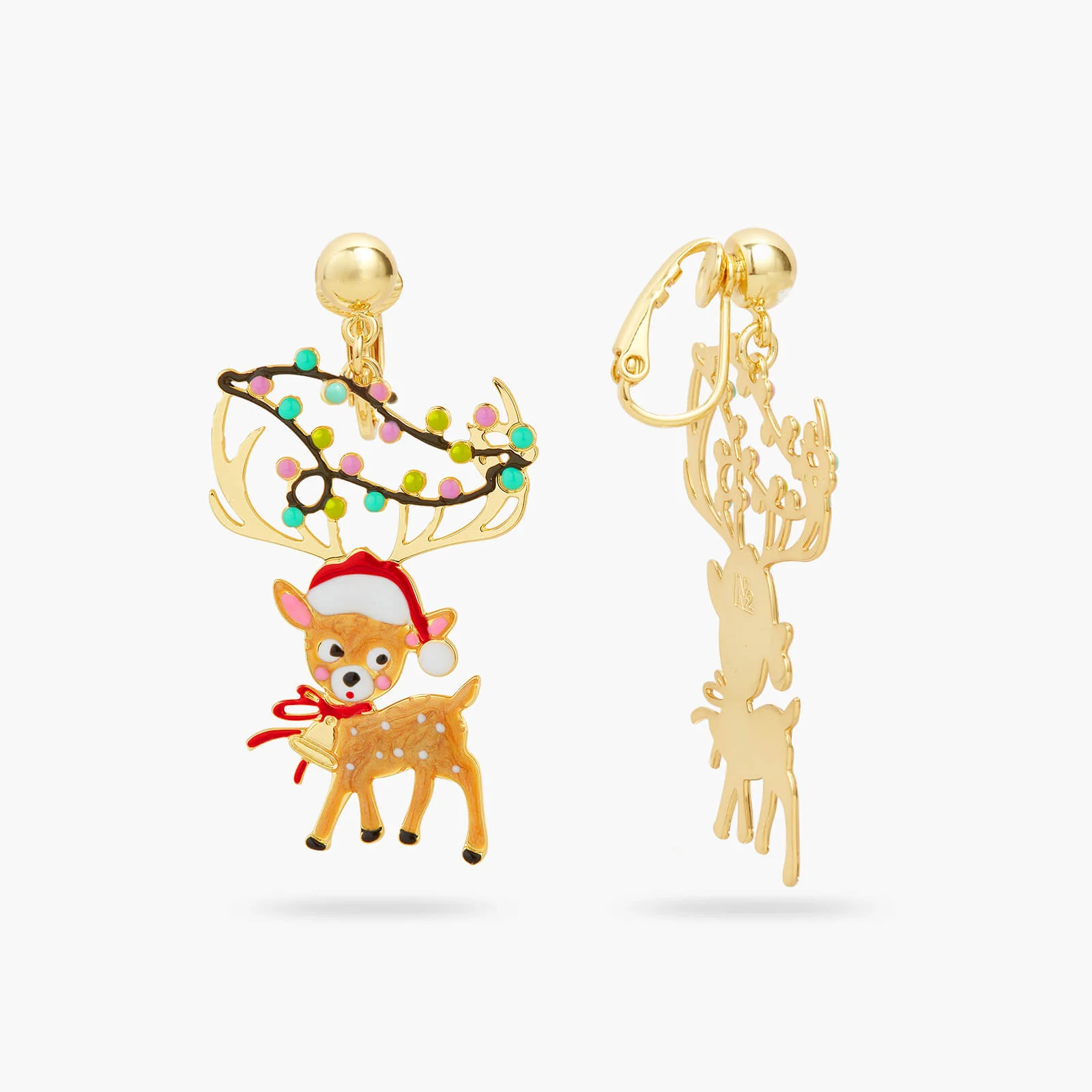 Boucles d'oreilles Clips Renne et Guirlande – Image 2