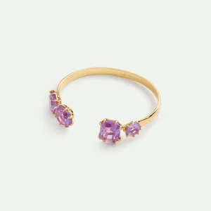 Bracelet jonc 4 pierres La Diamantine lavande