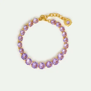 Bracelet fin rang de pierres La Diamantine lavande