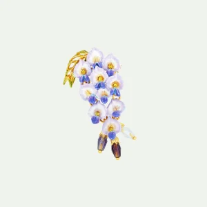 Broche fleur de glycine
