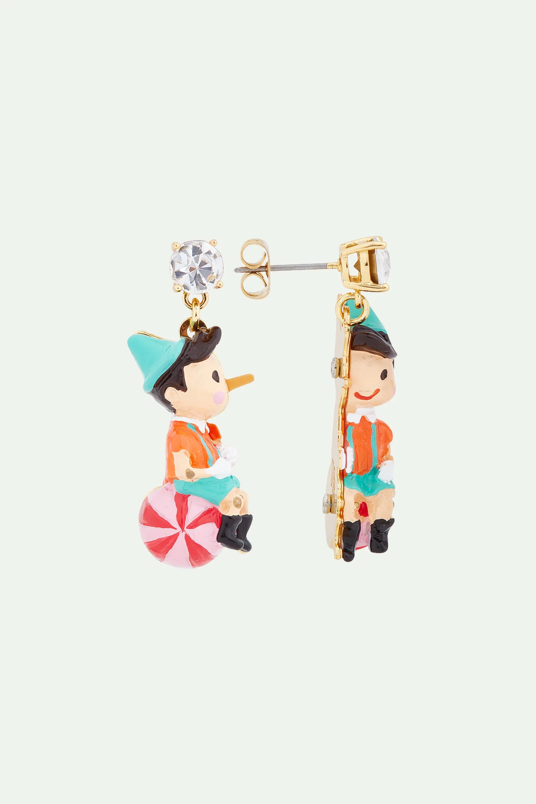Boucles d'oreilles Pinocchio sur son ballon – Image 2