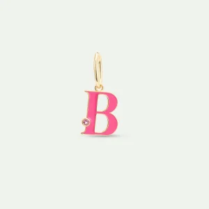 Pendentif lettre B rose