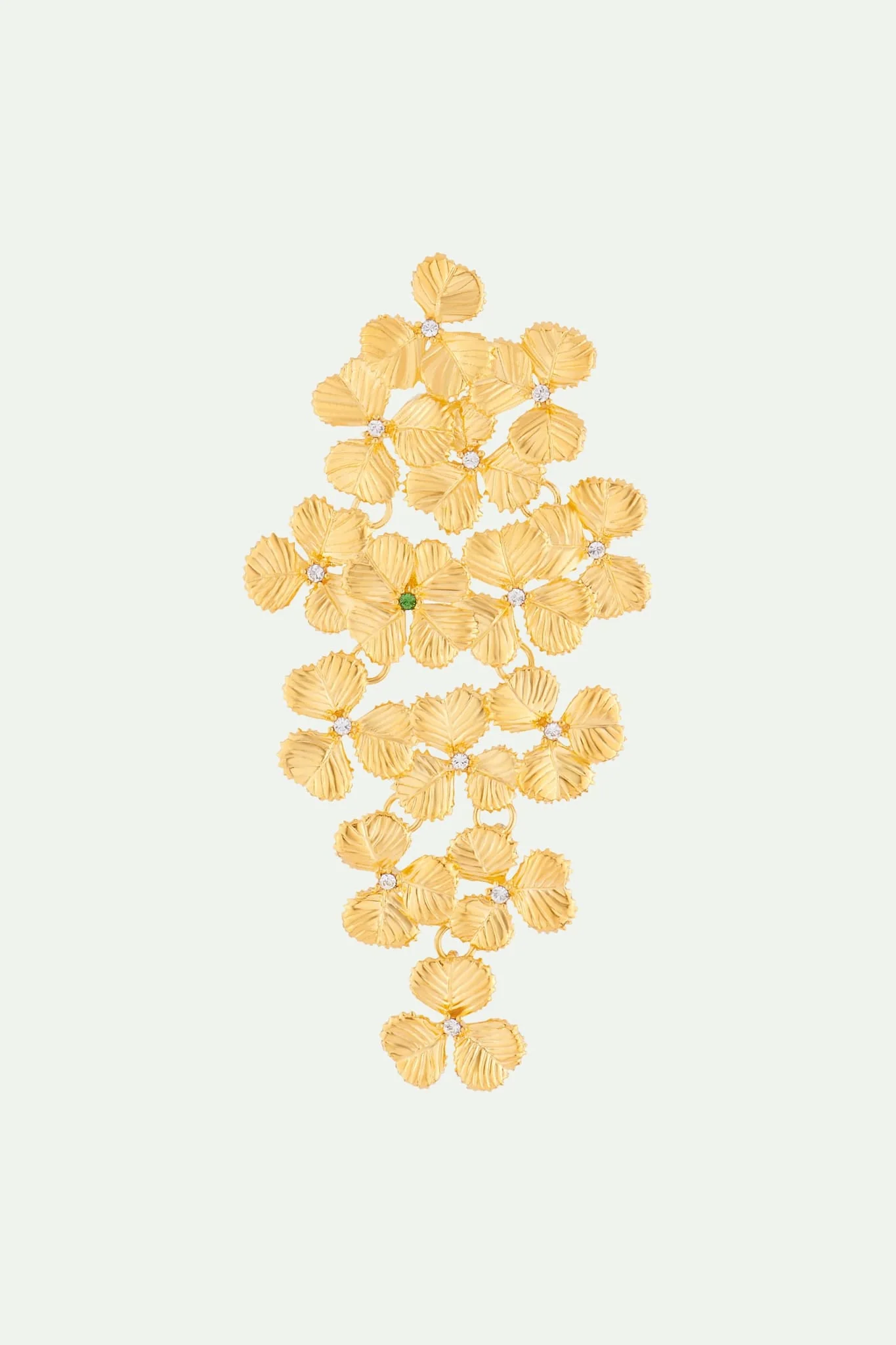 Boucles d'oreilles tiges cascades de trèfles – Image 2