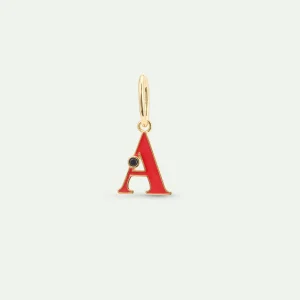 Pendentif lettre A rouge