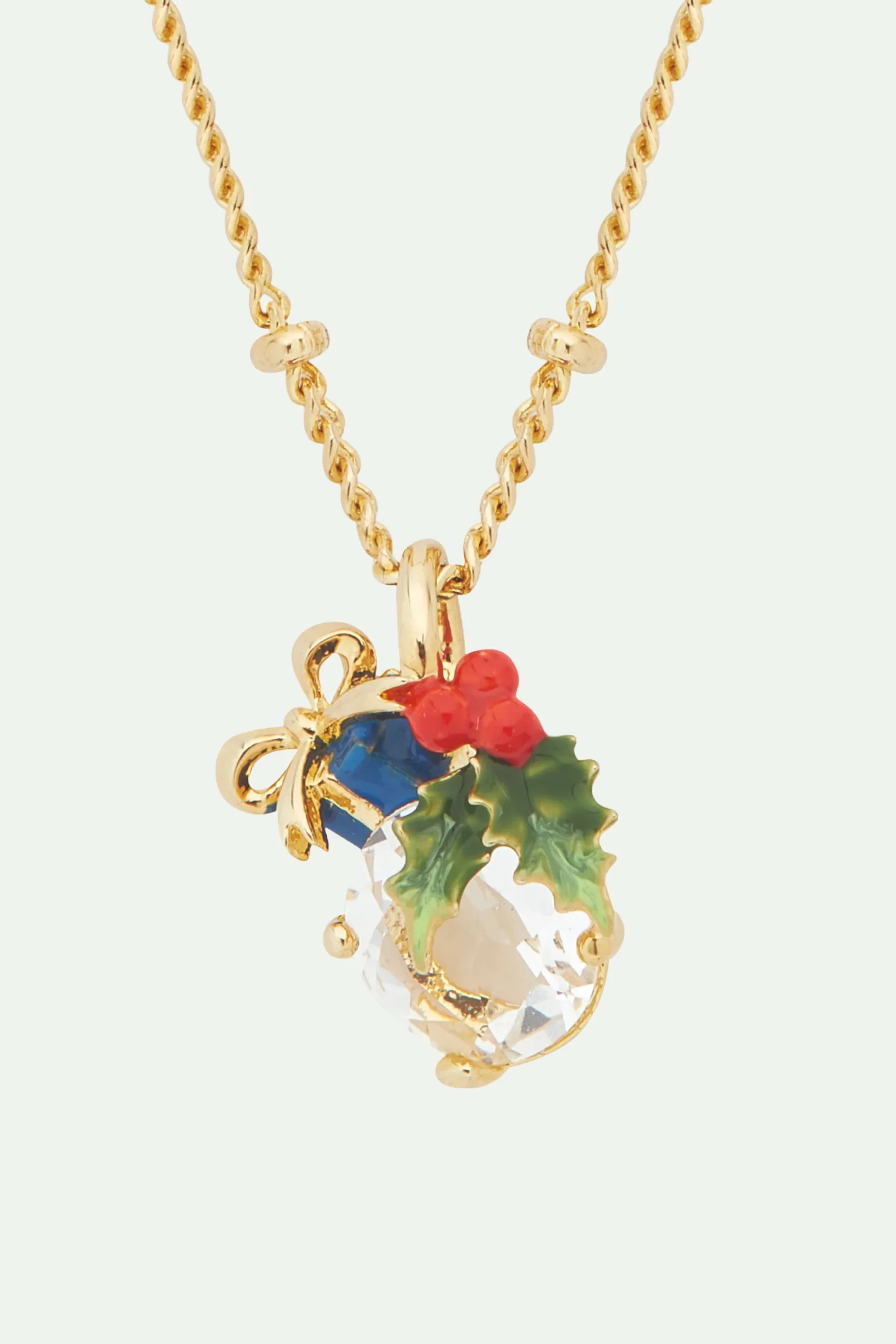 Collier pendentif verre facetté et cadeau de Noël – Image 3