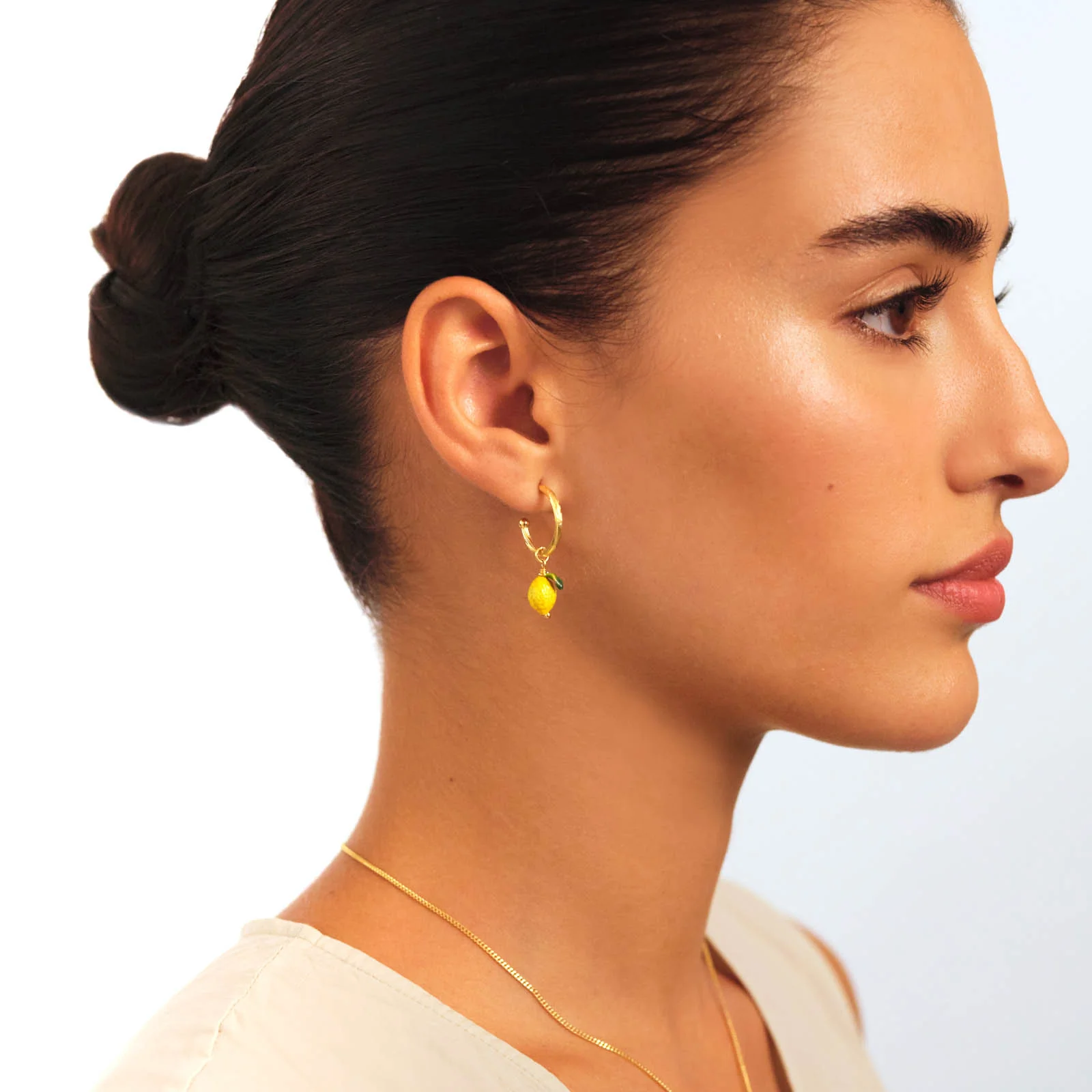 Créoles citron et fleur blanche de citronnier – Image 3