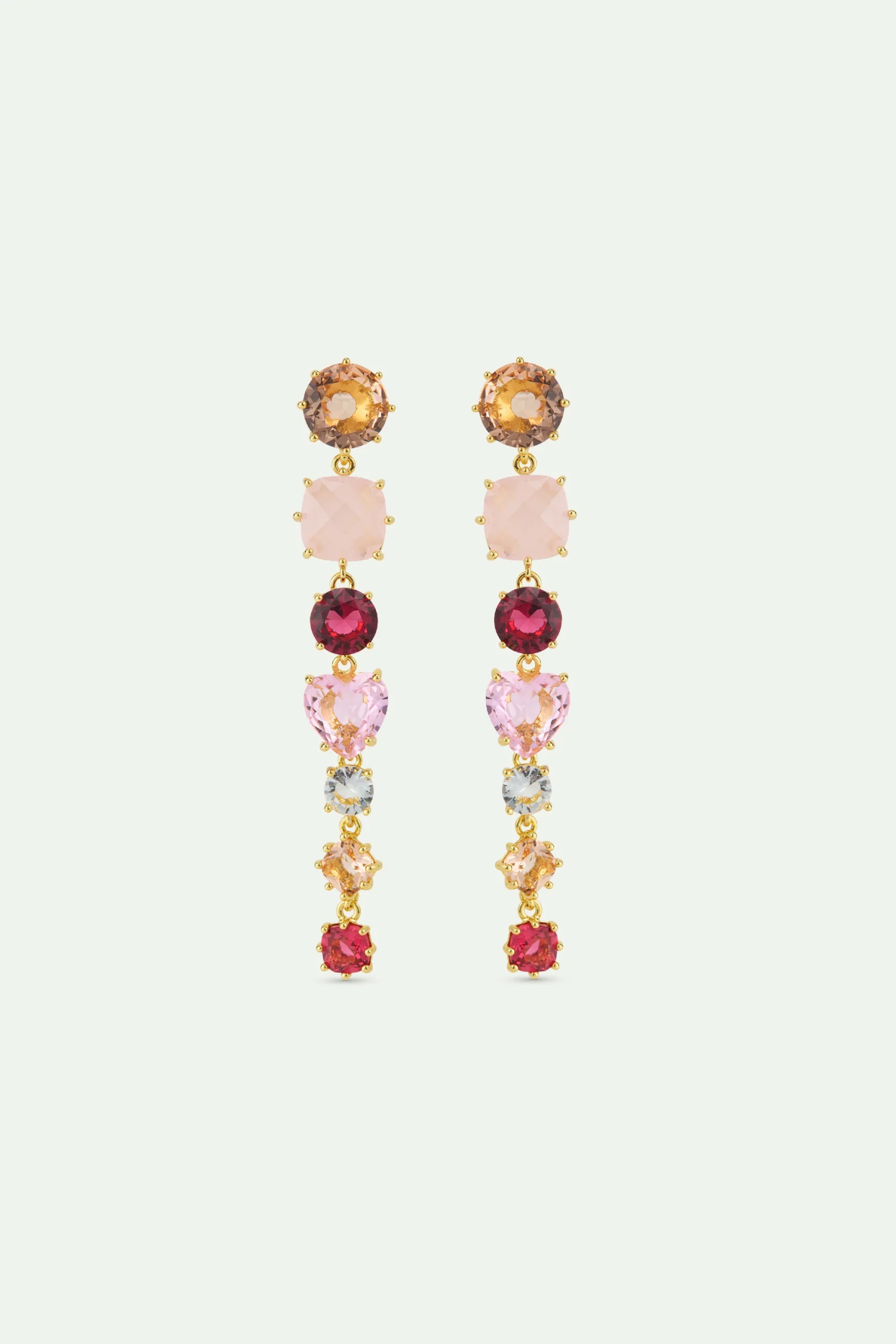 Boucles d'oreilles pendante La Diamantine Rosa Centifiola
