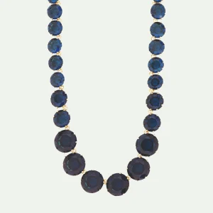 Collier sautoir pierres rondes La Diamantine Bleu Océan
