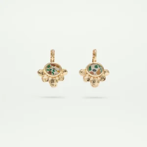 Boucles d'oreilles dormeuses terrazzo