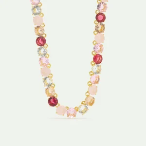 Collier ras de cou pierres rondes La Diamantine Rosa Centifiola