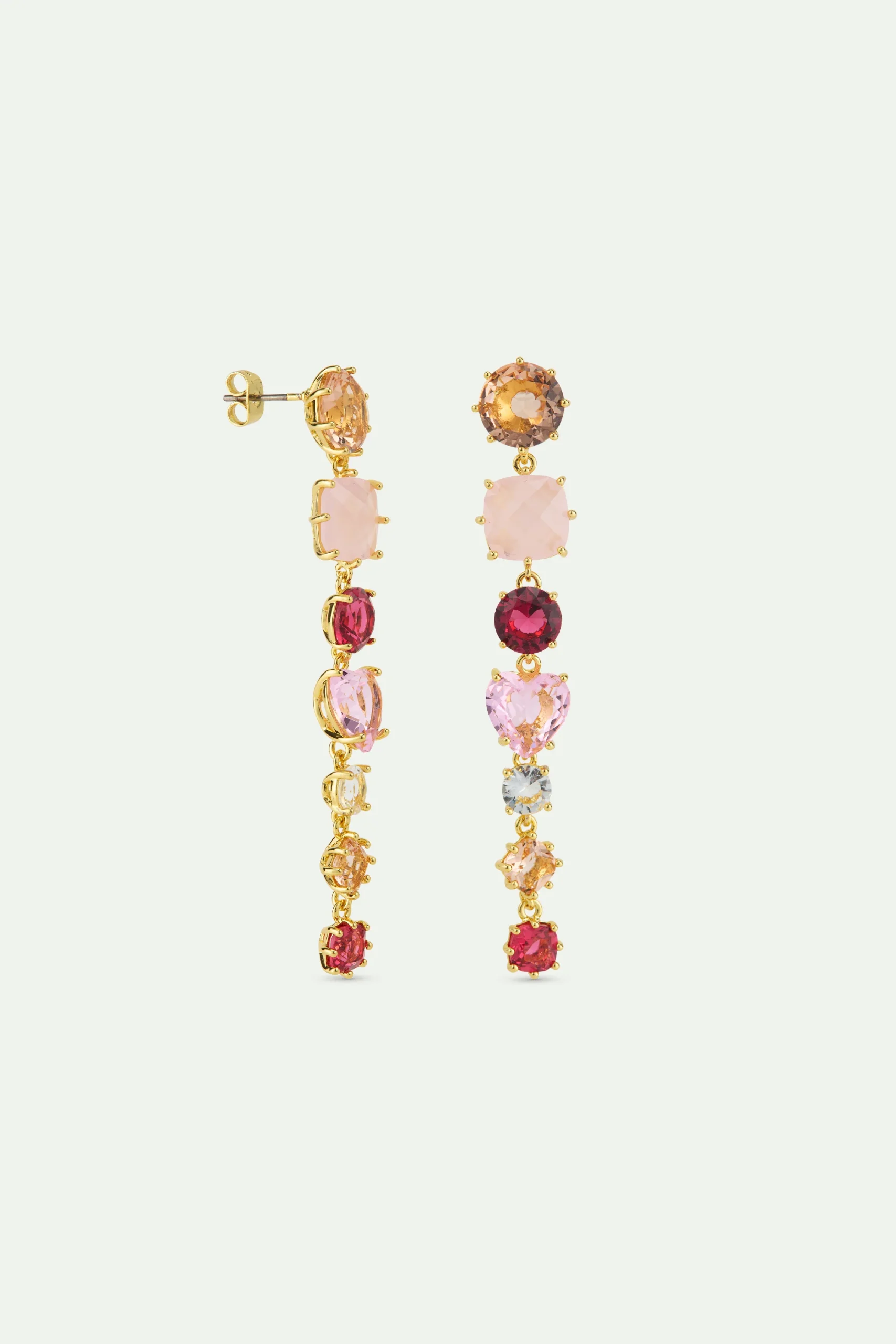 Boucles d'oreilles pendante La Diamantine Rosa Centifiola – Image 3