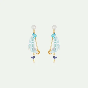 BOUCLES D'OREILLES CLIPS PERLE, SOULIER, OISEAU, BOUTON, CISEAU, PERLES ET SOURIS