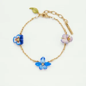 Bracelet fin violette et pensée