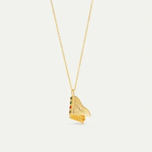Collier pendentif piano doré