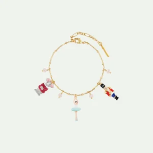 Bracelet charm's roi des souris, ballerine et casse-noisette