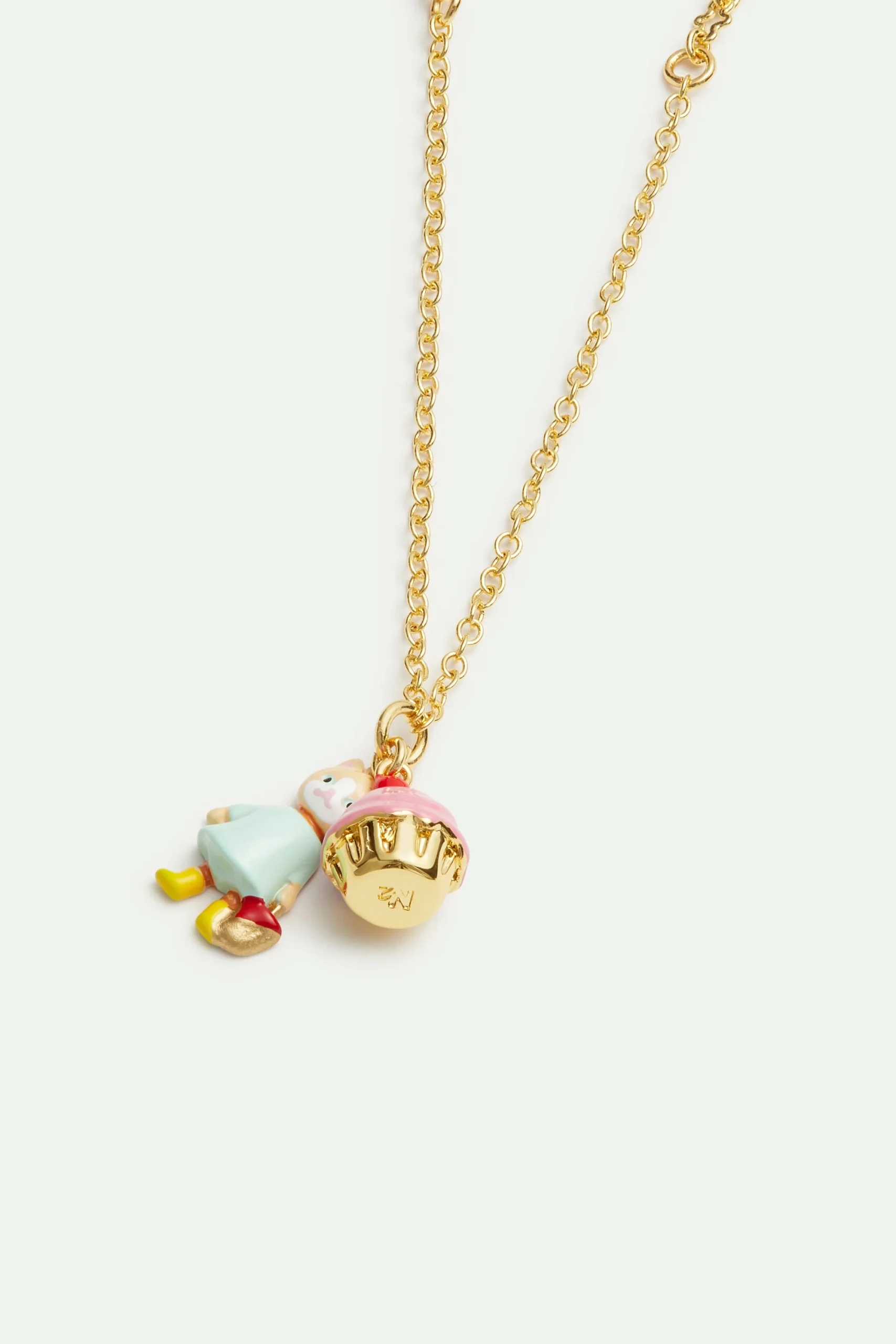 Bracelet pendentif chat roux et patisserie – Image 2