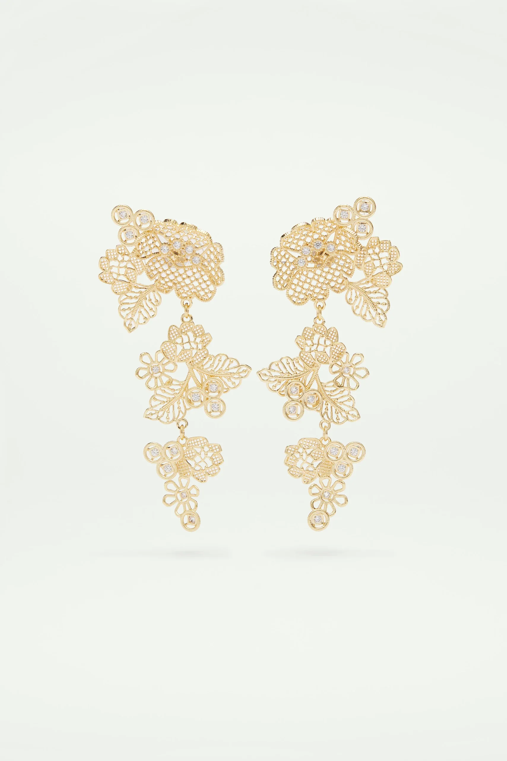 Boucles d'oreilles fil d'or