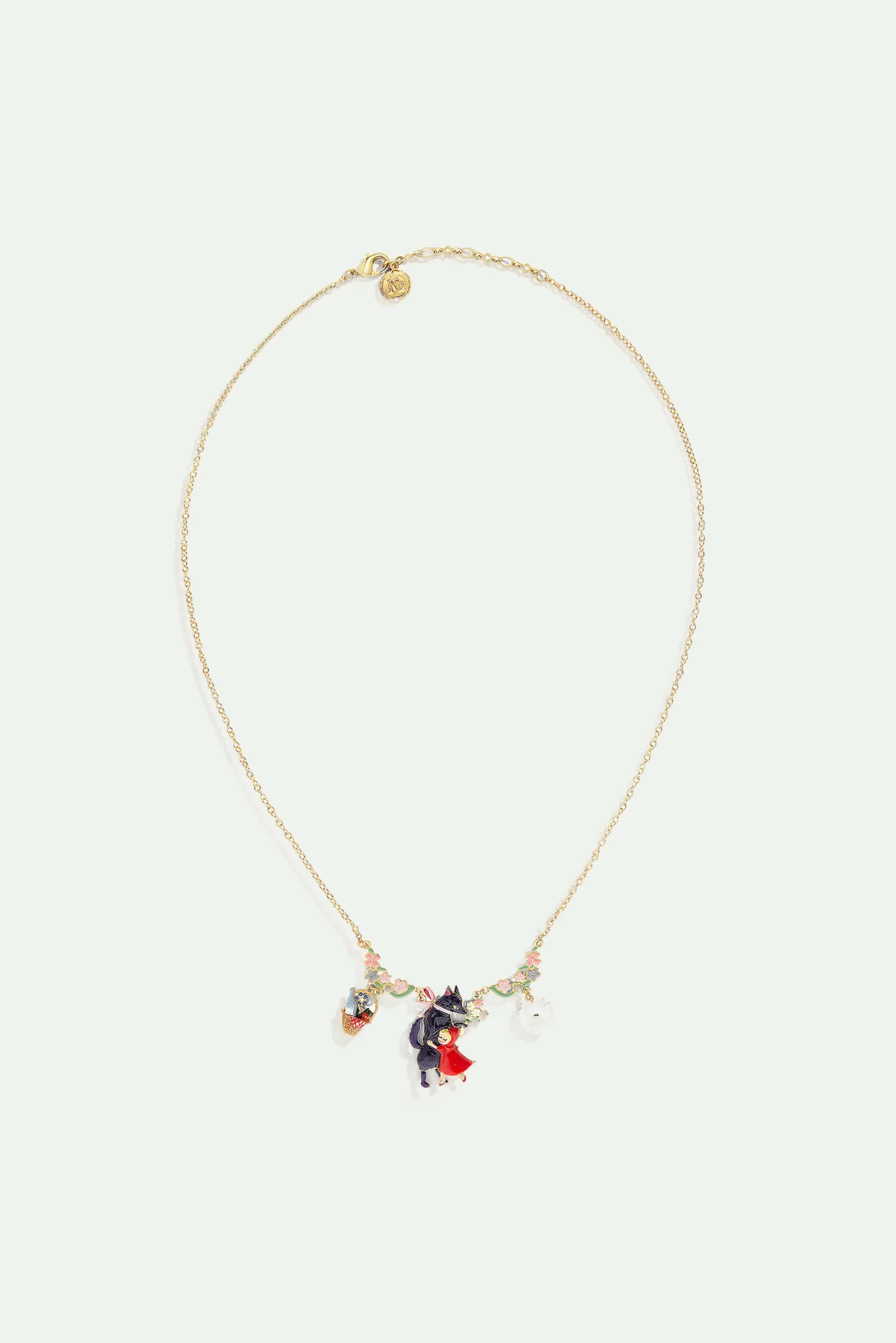Collier plastron fleuri le grand méchant loup et le petit chaperon rouge – Image 2