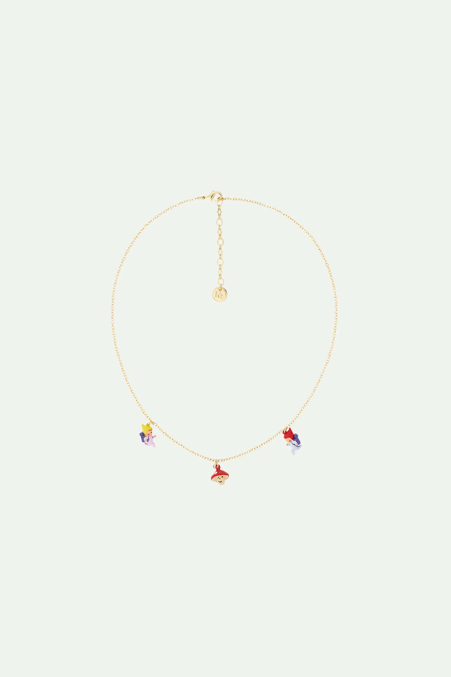 Collier charm's enfants nains en randonnée et champignon – Image 2