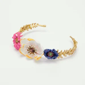 Bracelet jonc bouquet de fleurs