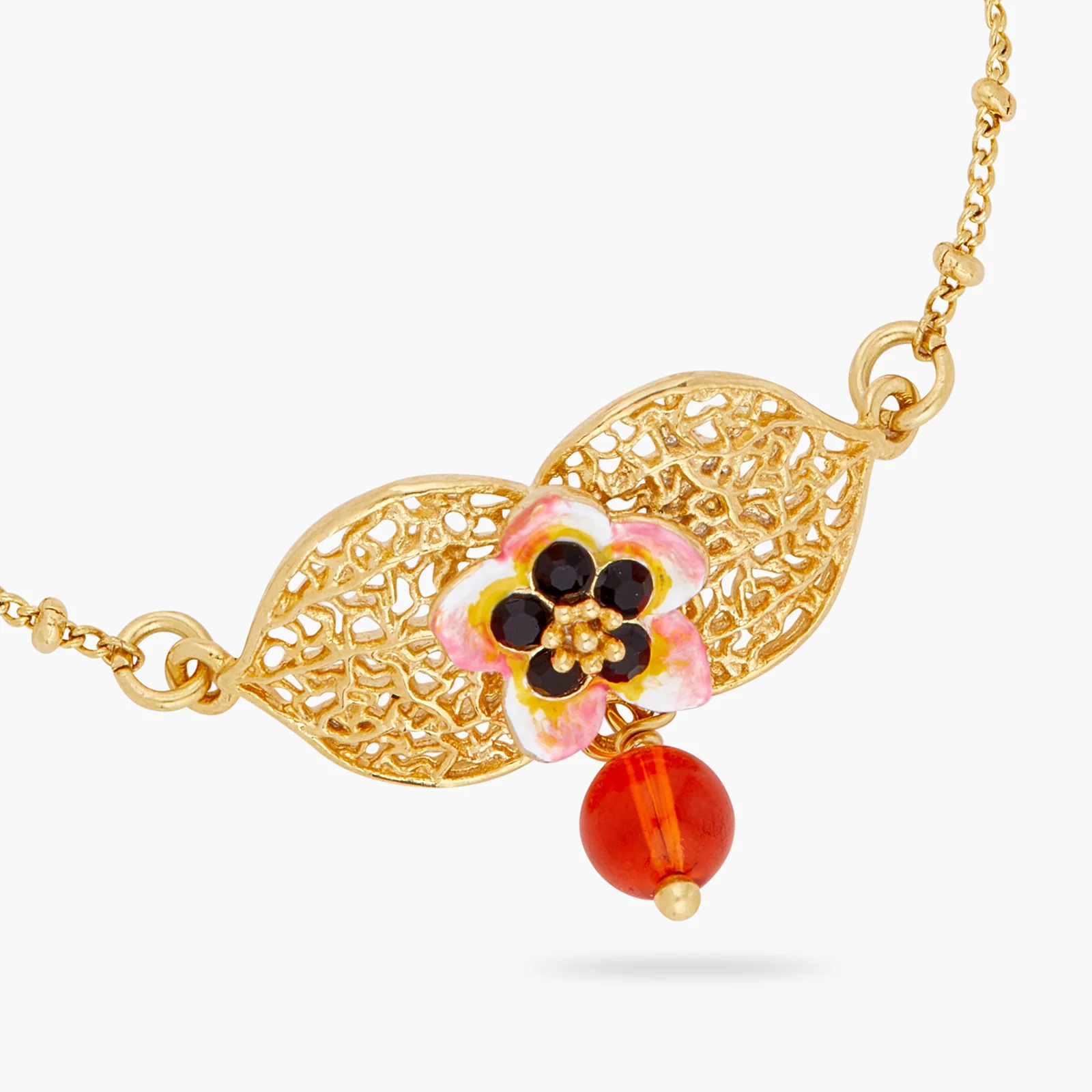 Bracelet fin fleur de tiaré et physalis – Image 2